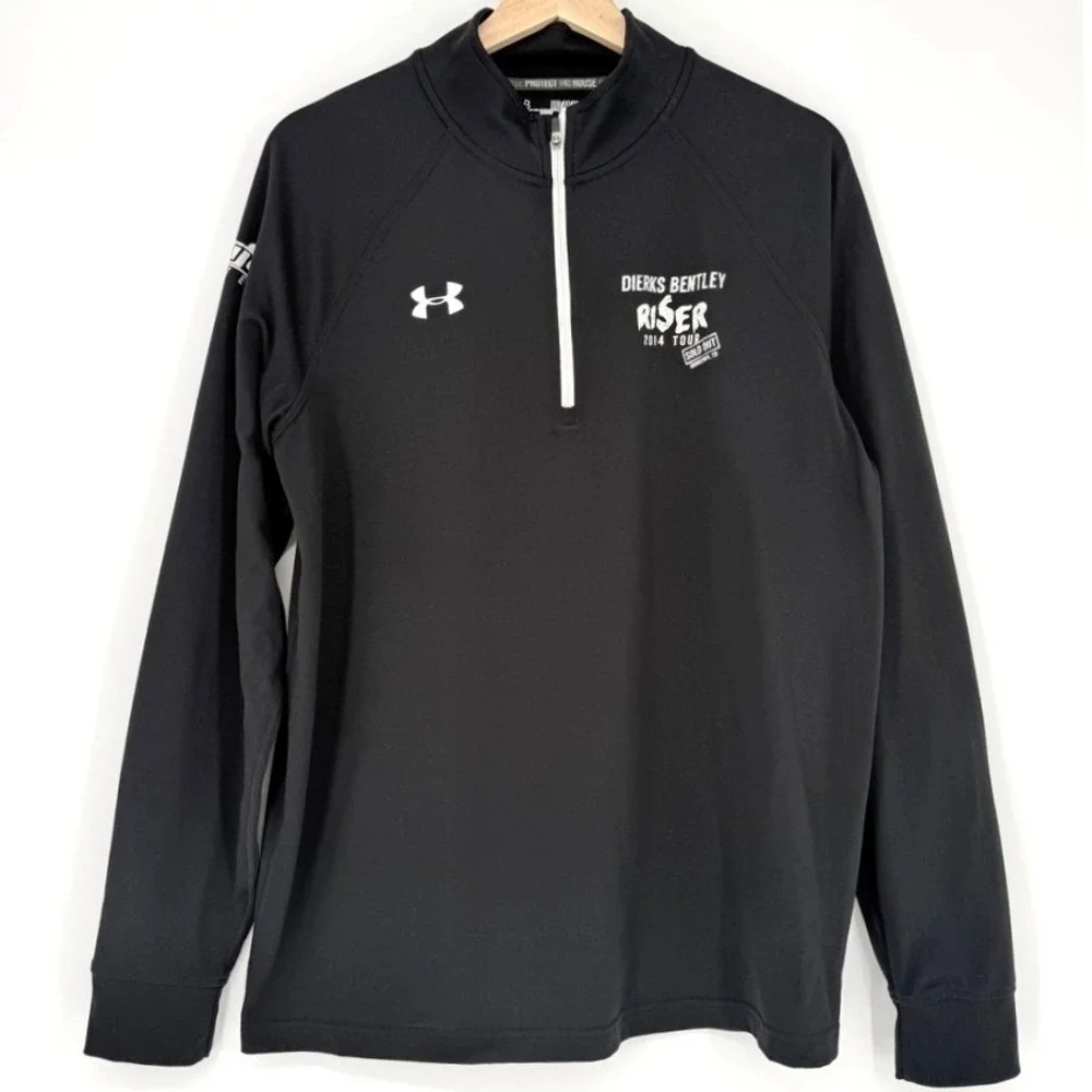 Under Armour Dierks Bentley Riser 2014 Tour 1/4 Zip Pullover Mens Medium Black